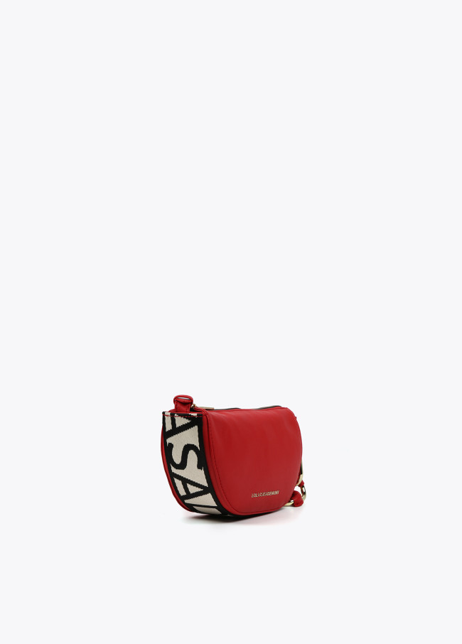 lola casademunt Bolso bandolera con arandelas y cinta logotipada Última moda