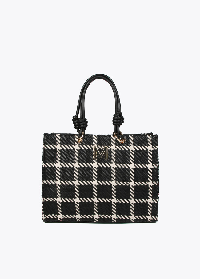 lola casademunt Bolso shopper de cuadros