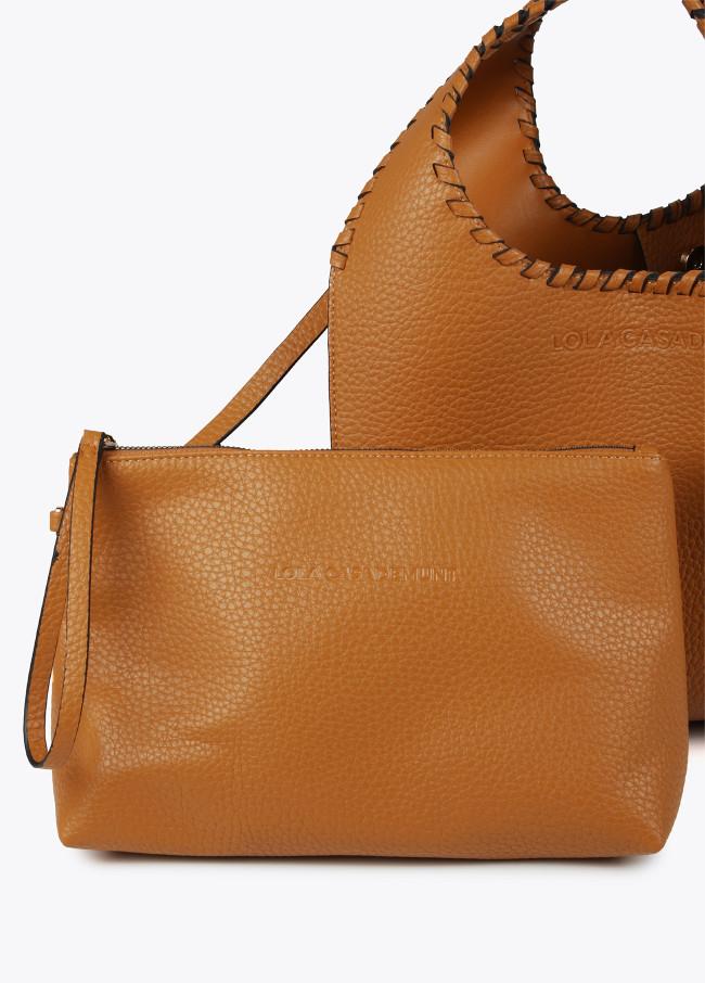 lola casademunt Bolso shopper con pespuntes Rebajas baratas