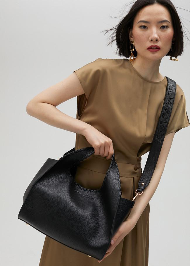 lola casademunt Bolso shopper con pespuntes Rebajas de fábrica