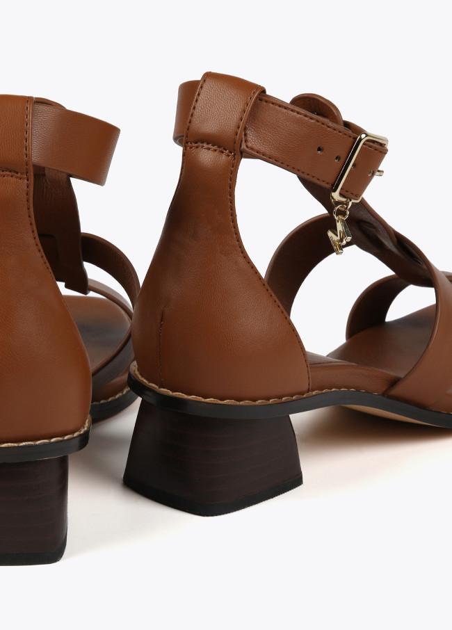 lola casademunt Sandalia tacón efecto madera Ofertas especiales
