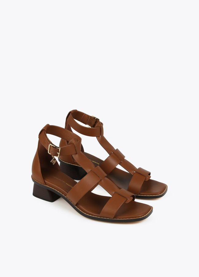 lola casademunt Sandalia tacón efecto madera Ofertas especiales