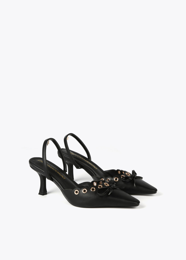 lola casademunt Zapato de tacón detalles metálicos Rebajas