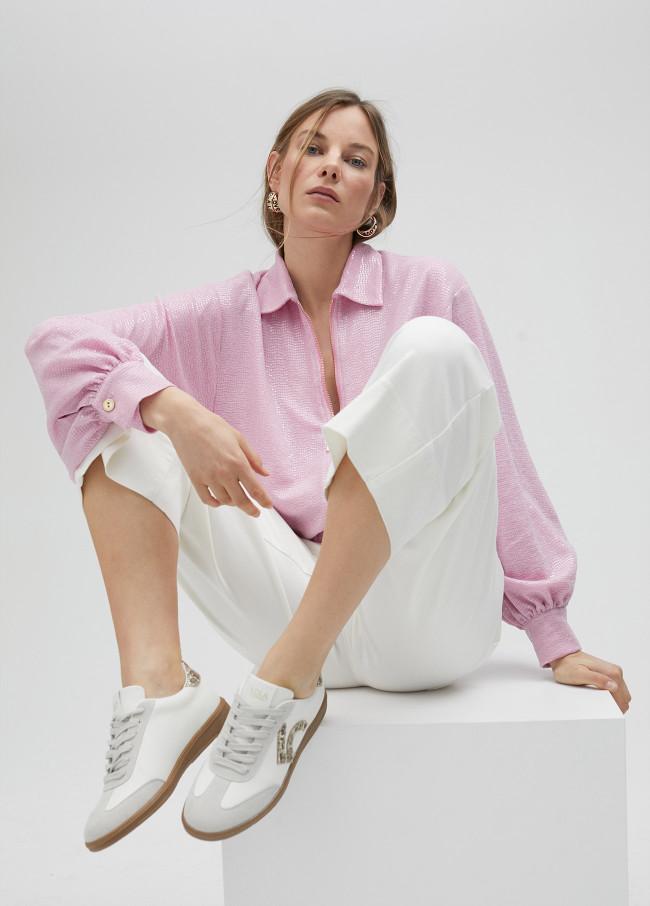 lola casademunt Deportiva detalles efecto glitter y leopardo Gran oferta