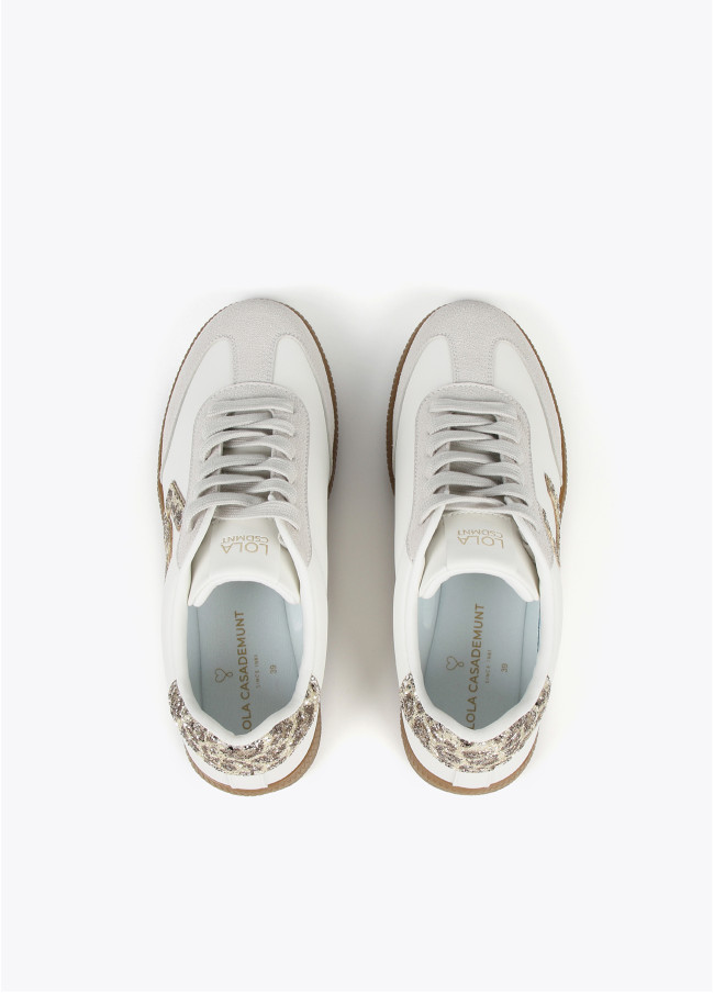 lola casademunt Deportiva detalles efecto glitter y leopardo Gran oferta