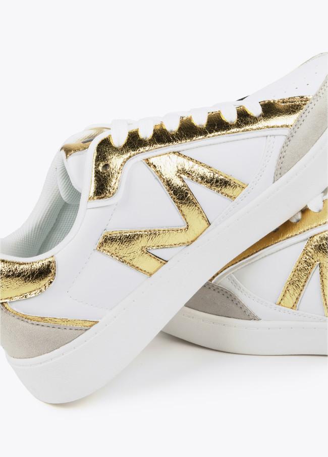 lola casademunt Zapatilla deportiva bicolor metalizada Liquidación