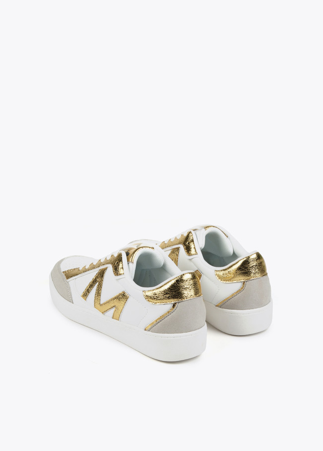 lola casademunt Zapatilla deportiva bicolor metalizada Liquidación