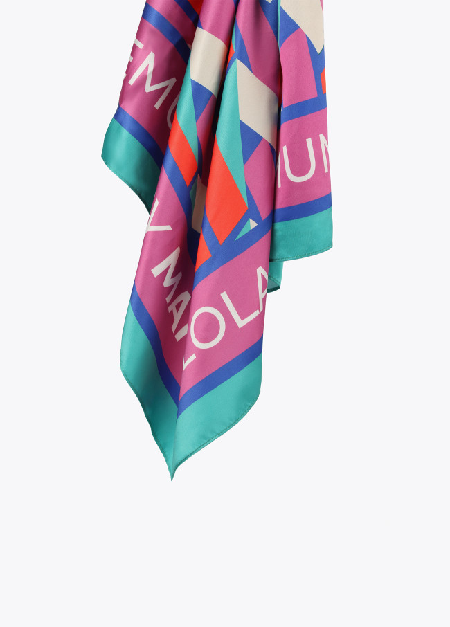 lola casademunt Pañuelo satinado estampado geométrico Último día