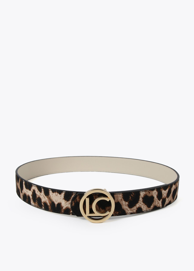 lola casademunt Cinturón reversible animal print LC Oferta exclusiva