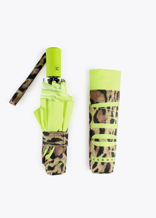lola casademunt Paraguas pequeño automático animal print En línea
