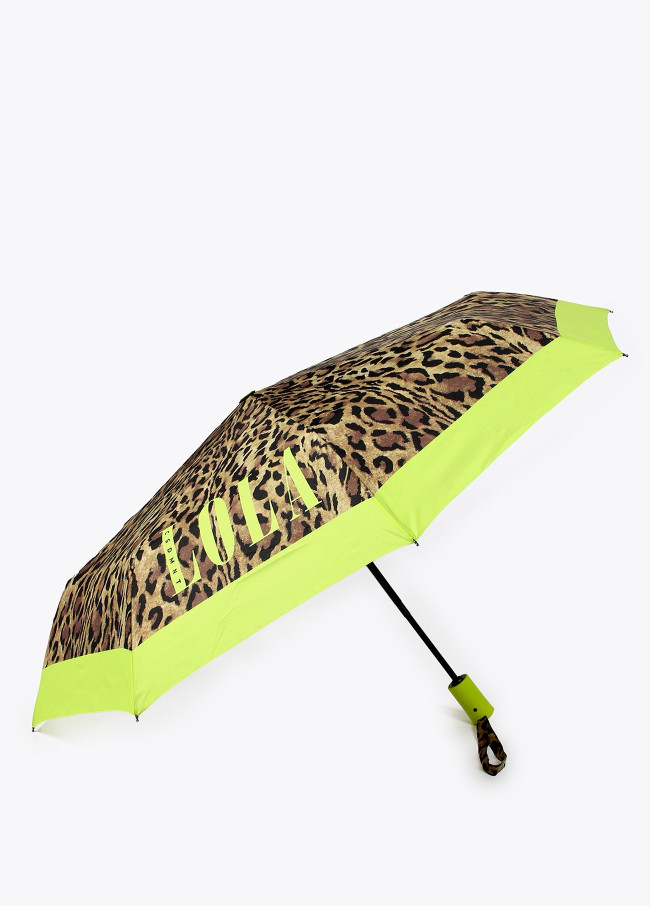 lola casademunt Paraguas pequeño automático animal print En línea