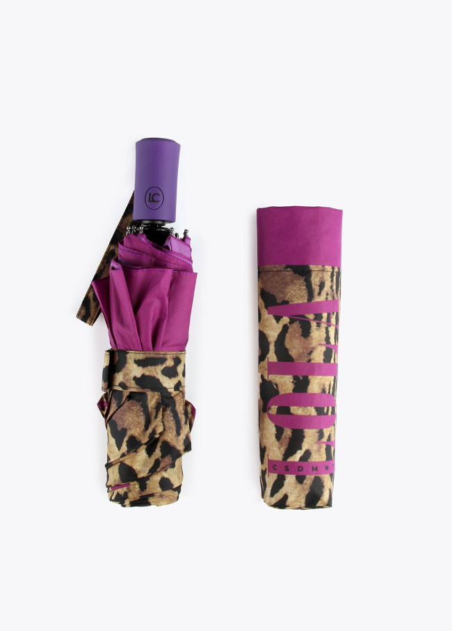 lola casademunt Paraguas pequeño automático animal print Outlet