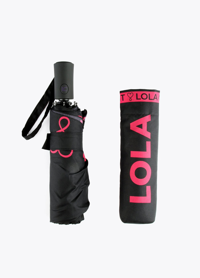 lola casademunt Paraguas pequeño negro automático Rebajas