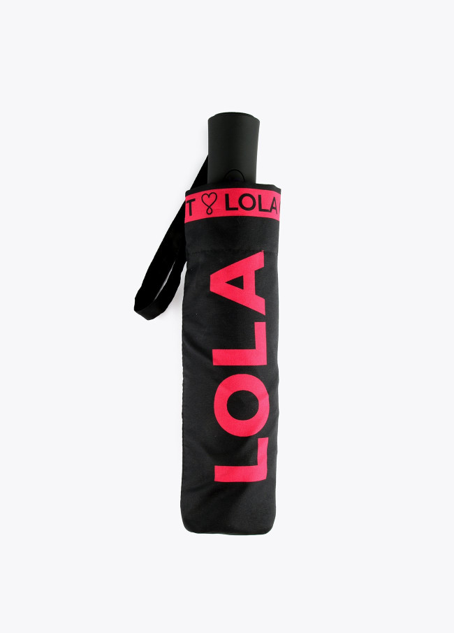 lola casademunt Paraguas pequeño negro automático Rebajas