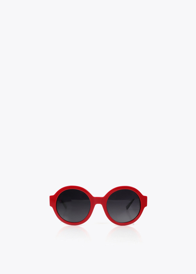 lola casademunt Gafa redonda combinada en color rojo Descuento
