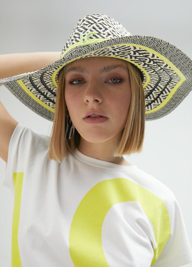 lola casademunt Sombrero floppy efecto rafia multicolor Último día