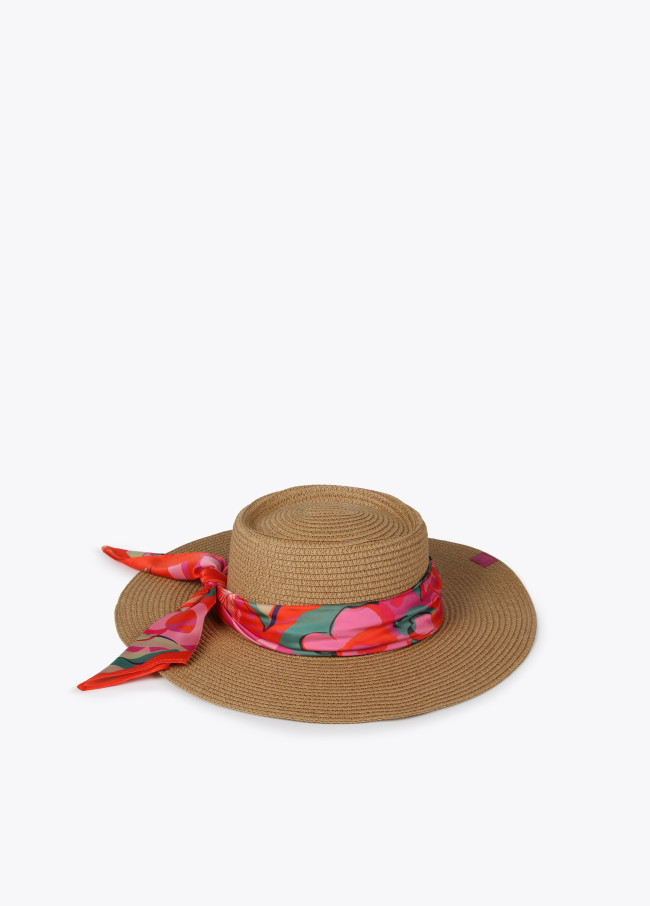 lola casademunt Sombrero efecto rafia lazo