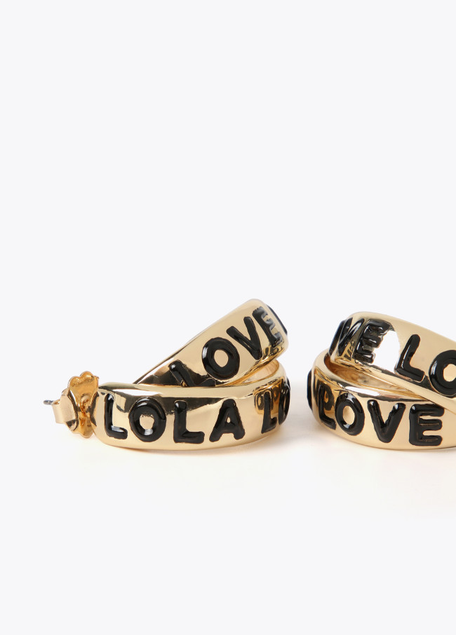 lola casademunt Pendientes doble aro Lola Love Grandes descuentos