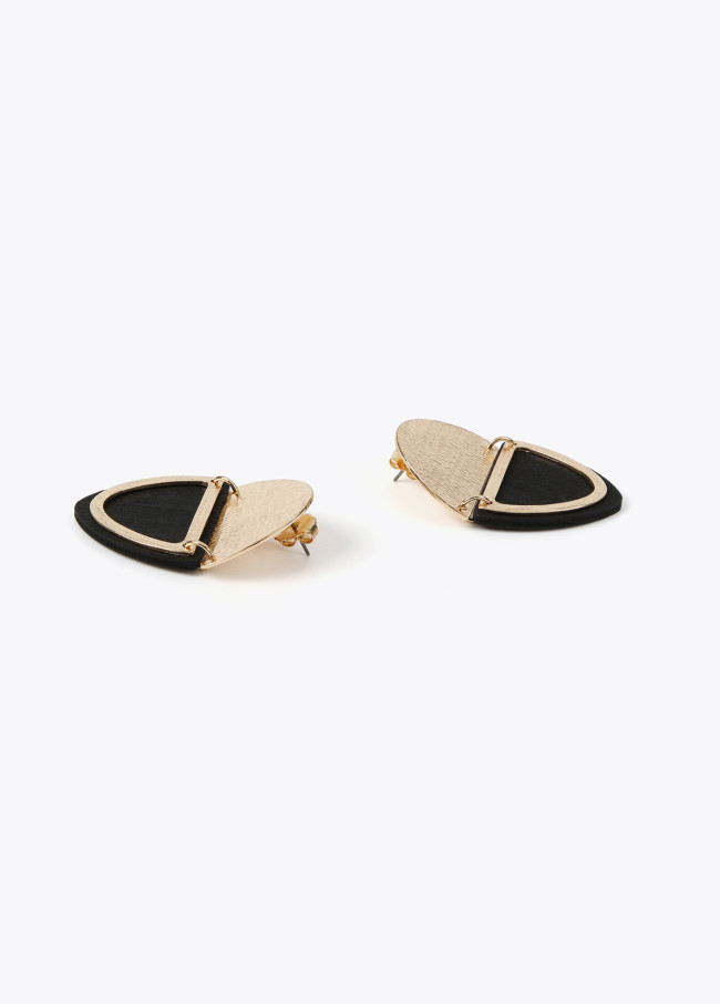 lola casademunt Pendientes doble pieza metal Ahorra y exporta