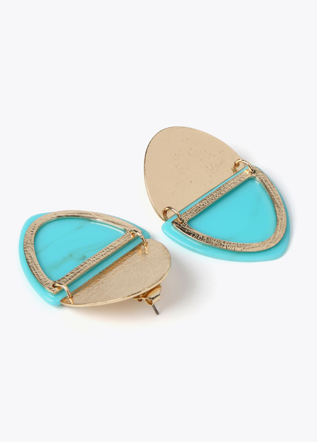 lola casademunt Pendientes doble pieza metal Precios de Black Friday