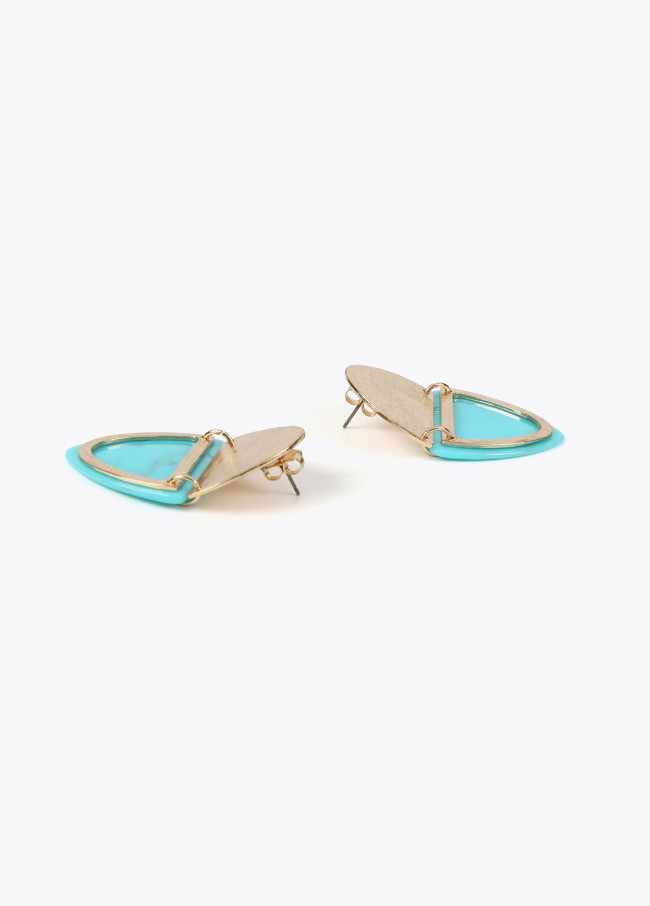 lola casademunt Pendientes doble pieza metal Precios de Black Friday