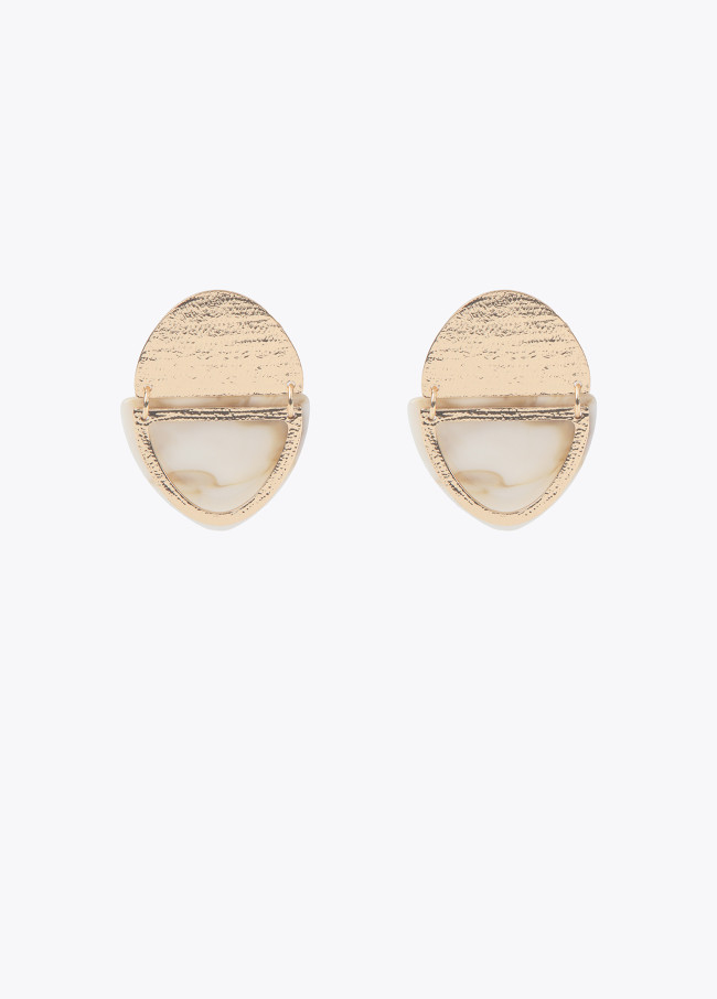 lola casademunt Pendientes doble pieza metal