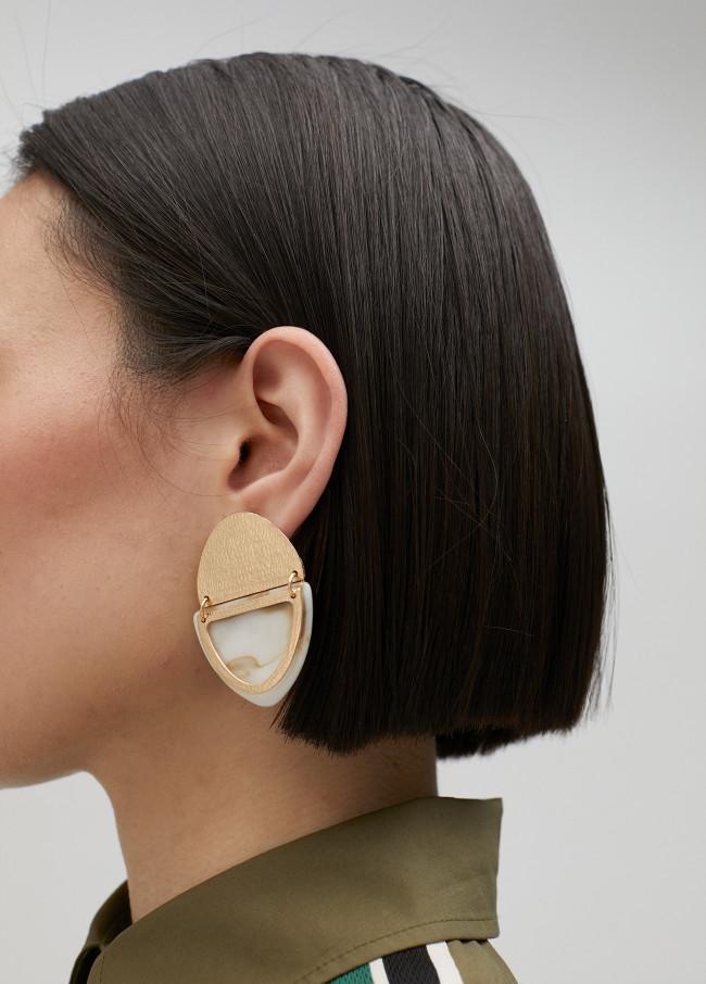 lola casademunt Pendientes doble pieza metal En oferta