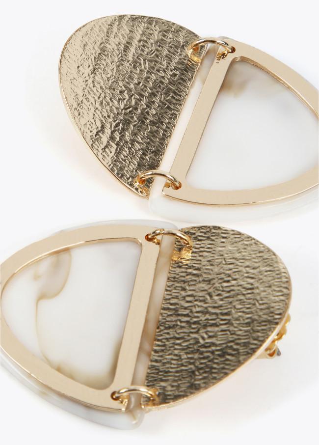 lola casademunt Pendientes doble pieza metal En oferta