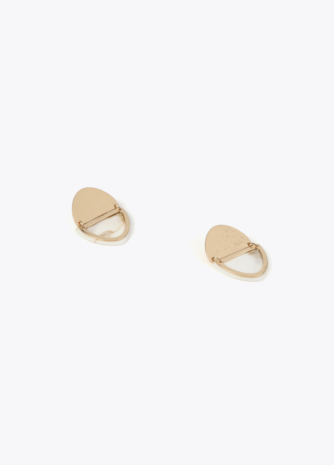 lola casademunt Pendientes doble pieza metal En oferta