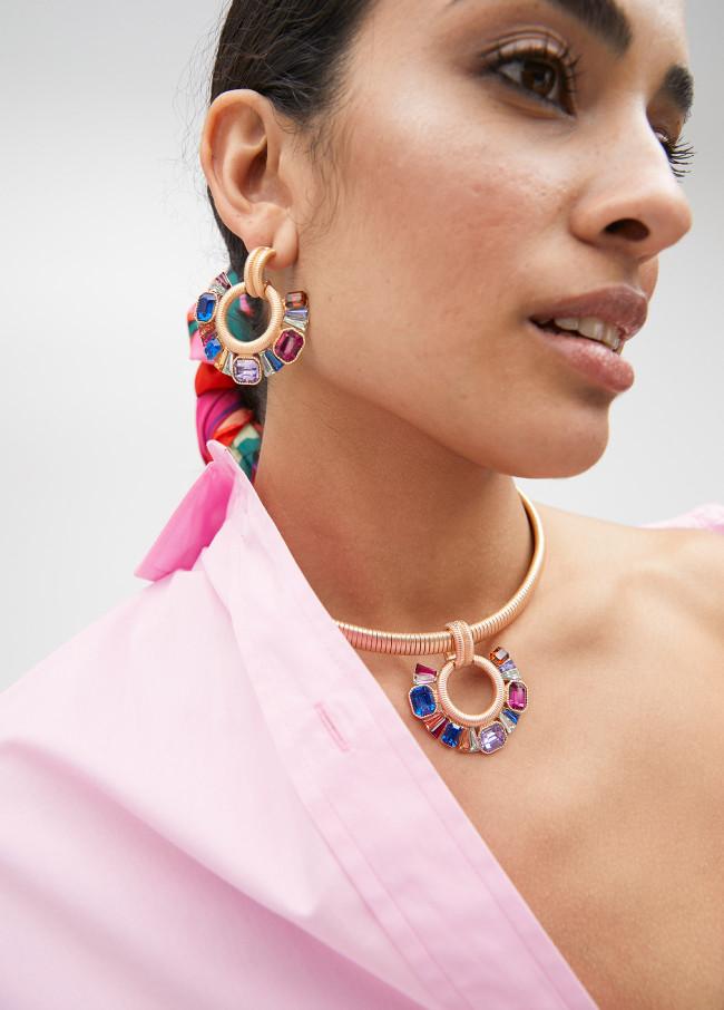 lola casademunt Pendientes joya de aro frontal Última moda