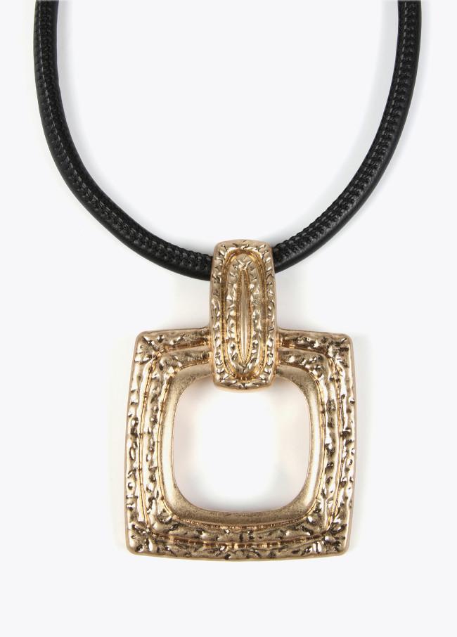lola casademunt Collar con cuadrado textura Descuento por venta flash