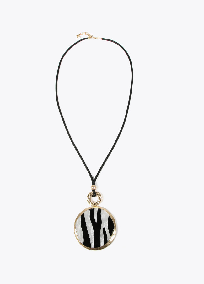 lola casademunt Collar pieza animal print zebra Grandes ahorros