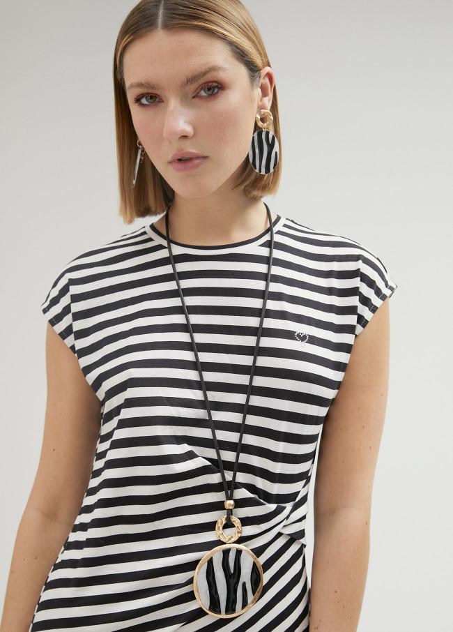 lola casademunt Collar pieza animal print zebra Grandes ahorros