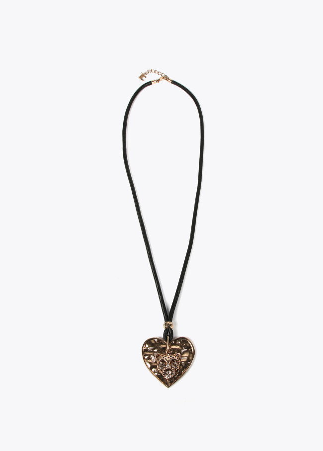 lola casademunt Collar colgante con corazón dorado Rebajas de fin de temporada