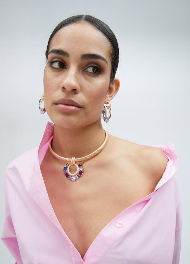 lola casademunt Collar gargantilla con aro frontal Rebajas