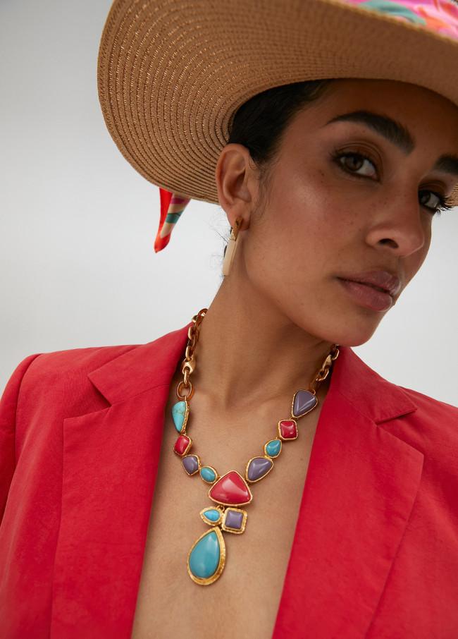 lola casademunt Collar combinado piezas colores Venta caliente