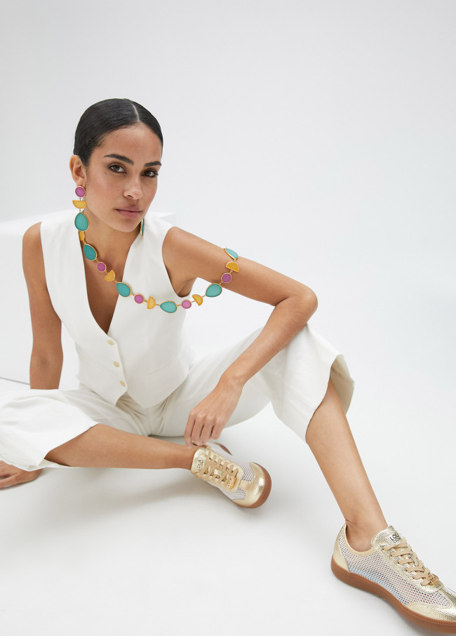 lola casademunt Collar piezas geométricas de colores En oferta