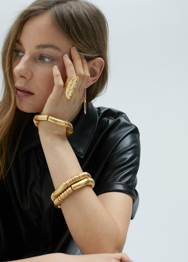 lola casademunt Pack pulseras elásticas oro mate Rebajas de fábrica
