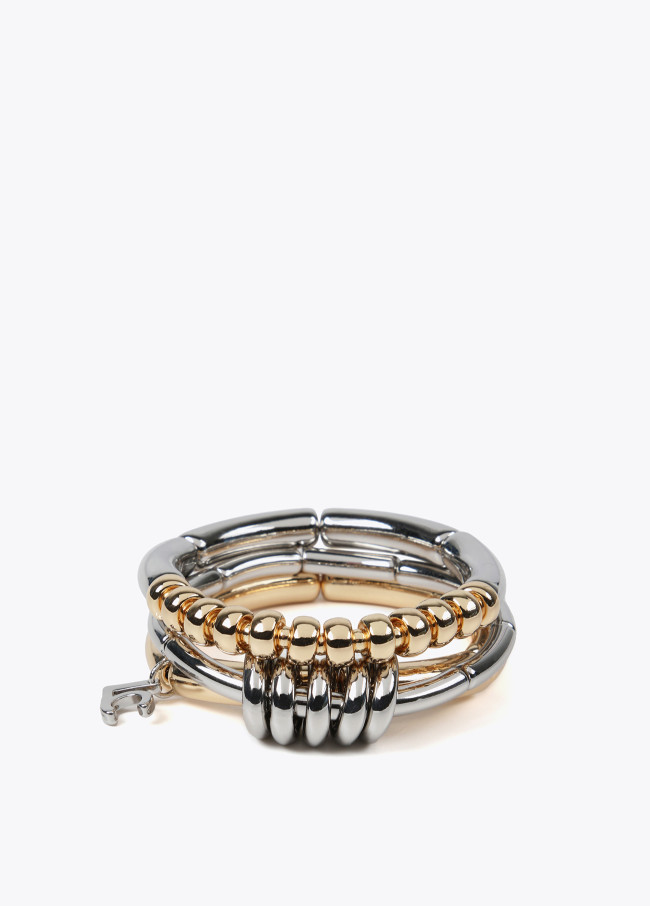 lola casademunt Pack pulseras metal bicolor