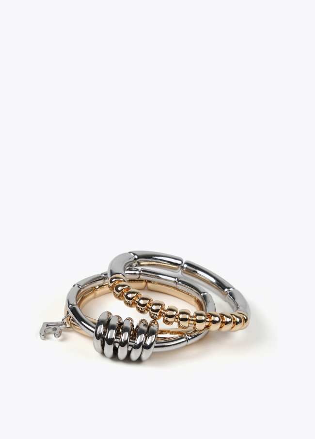 lola casademunt Pack pulseras metal bicolor Los más vendidos