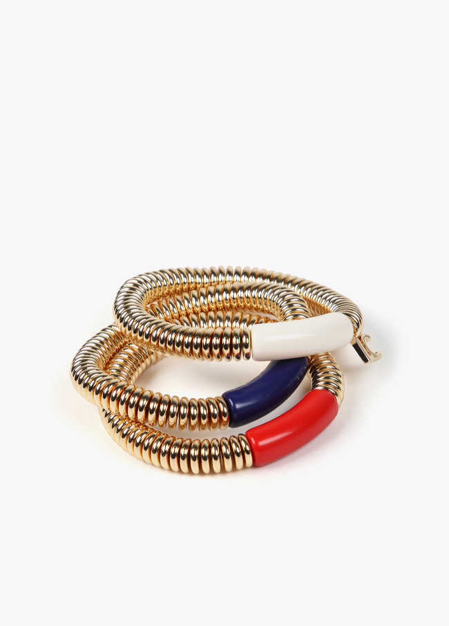 lola casademunt Pack pulseras con pieza de color acrílica