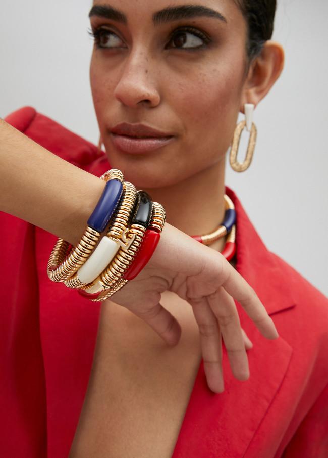 lola casademunt Pack pulseras con pieza de color acrílica Descuento
