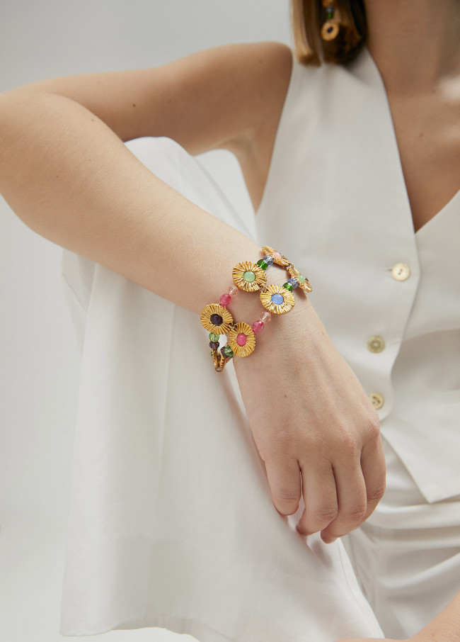 lola casademunt Pulsera mini flores Tienda