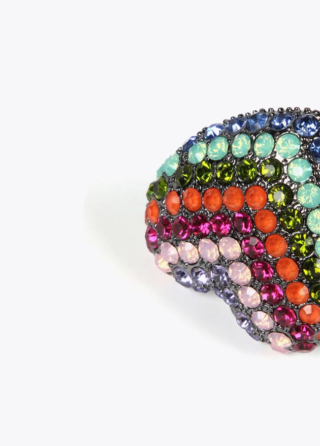 lola casademunt Anillo maxi corazón arcoíris Rebajas online