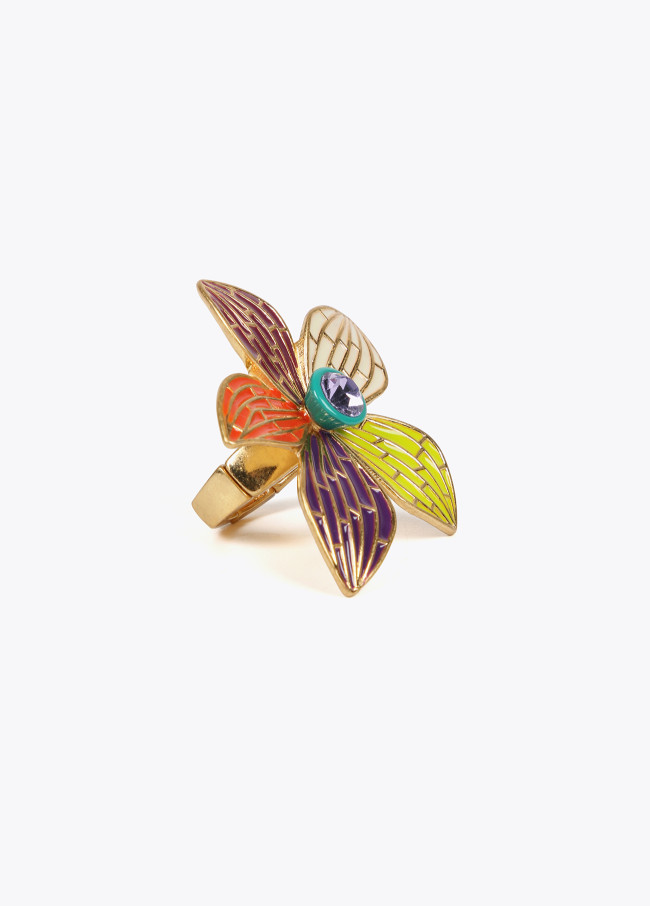 lola casademunt Anillo elástico orquídea