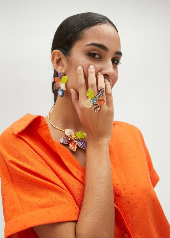 lola casademunt Anillo elástico orquídea Envío gratis