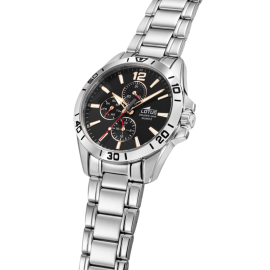 lotus RELOJ DE HOMBRE LOTUS MULTIFUNCTION CON ESFERA NEGRA 18812/6 Promoción por tiempo limitado