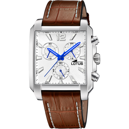 lotus RELOJ LOTUS SQUARE SERIES 18851/1 PLATEADO CORREA DE CUERO HOMBRE Superdescuento