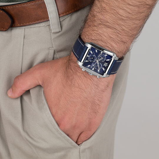 lotus RELOJ LOTUS SQUARE SERIES 18851/2 AZUL CORREA DE CUERO HOMBRE Grandes descuentos