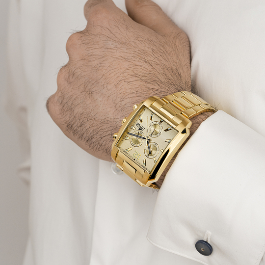 lotus RELOJ LOTUS SQUARE SERIES 18853/5 DORADO CORREA DE ACERO INOXIDABLE 316L HOMBRE Limitado a 3 días